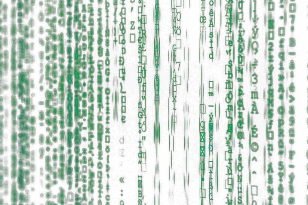 Matrix code stream_white